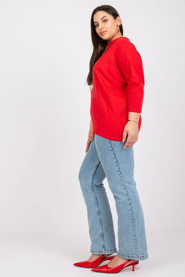 Červená halenka plus size s... 2