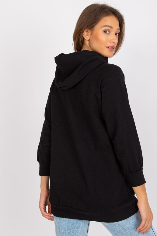 Černá mikina Roxane s dlouhou kapucí