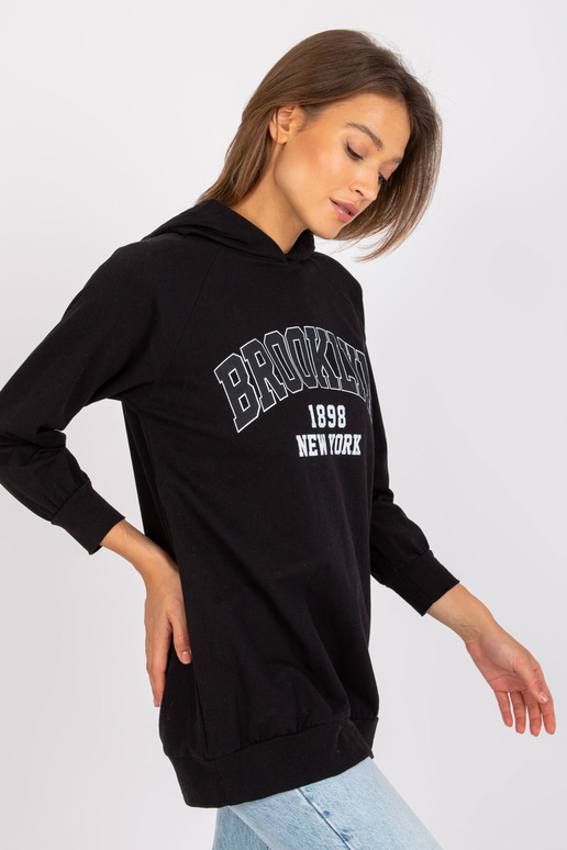 Černá mikina Roxane s dlouhou kapucí