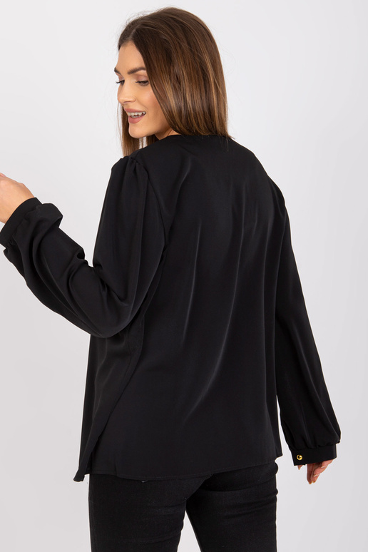 Černá společenská halenka s volným...