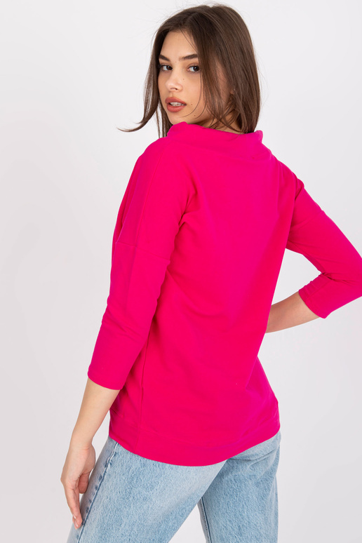 Bavlněná fuchsiová halenka s kapsami...