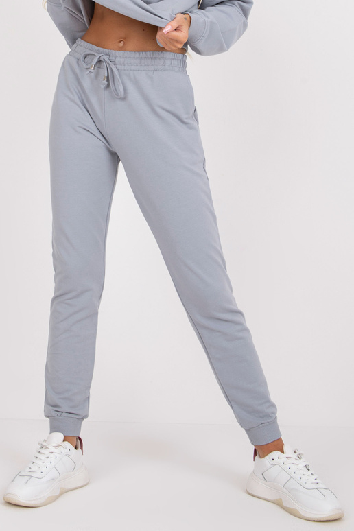 Šedé tepláky basic s lemy