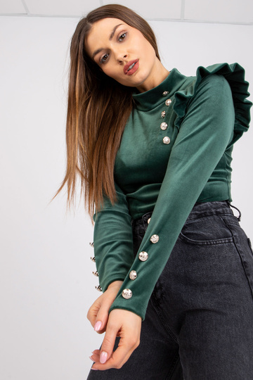 Tmavě zelená velurová...