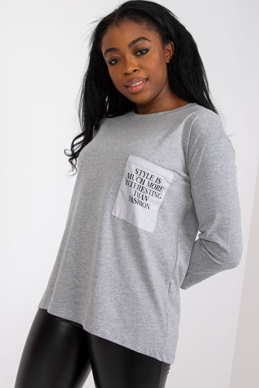 Neformální bavlněná halenka v šedé... Neformální bavlněná halenka v šedé...