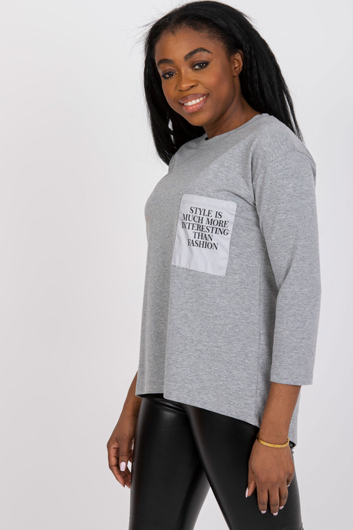 Neformální bavlněná halenka v šedé... Neformální bavlněná halenka v šedé...