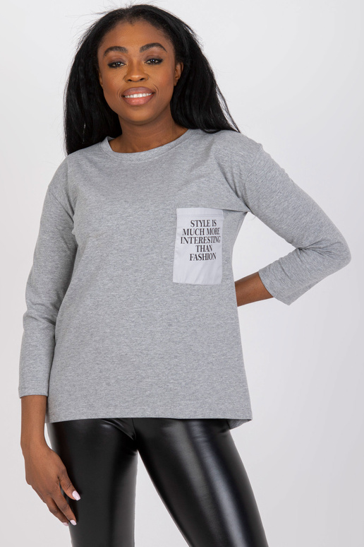 Neformální bavlněná halenka v šedé... Neformální bavlněná halenka v šedé...