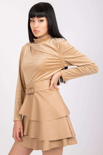 Tmavě béžová velurová...