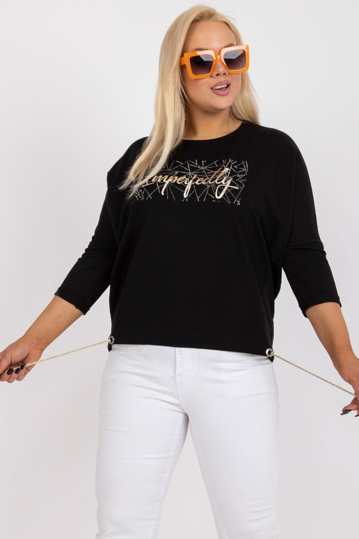 Černá bavlněná halenka velké...