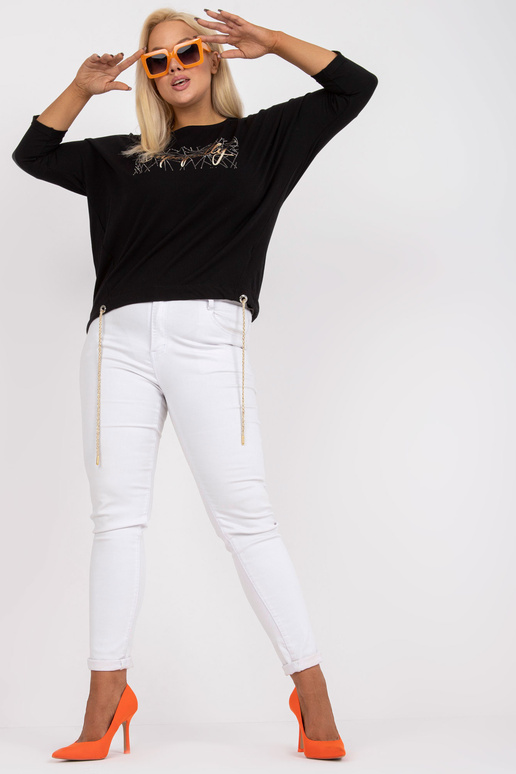 Černá bavlněná halenka velké...