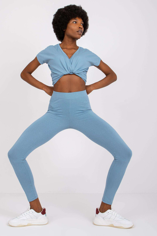 Špinavě modré legíny Brigitte s...