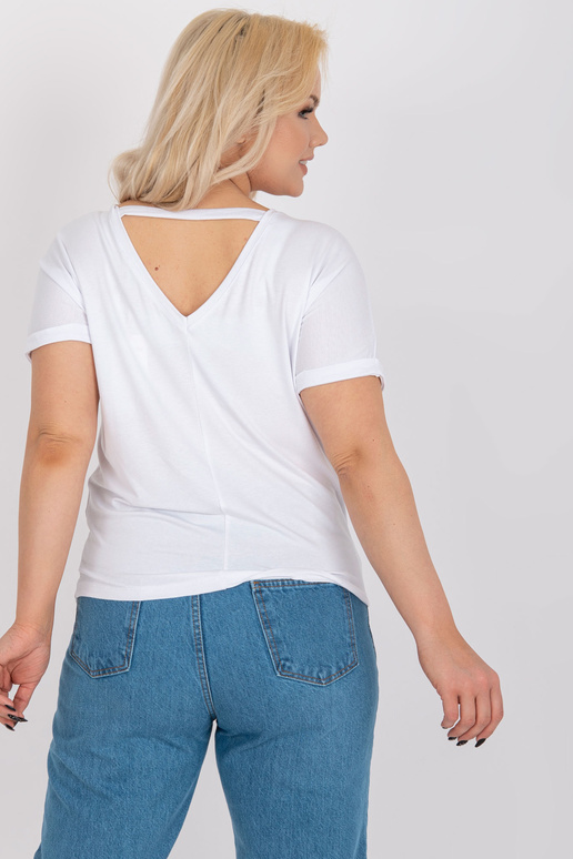 Bílá nadměrná halenka s výstřihem do...