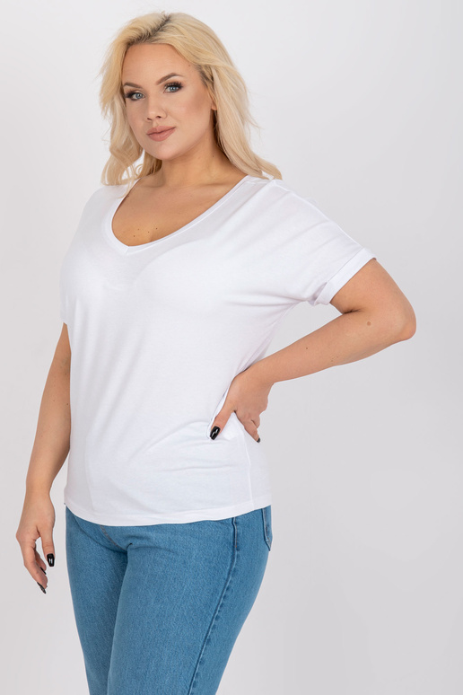 Bílá nadměrná halenka s výstřihem do...