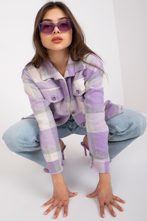 Fialová dámská košile tlustá Sabina