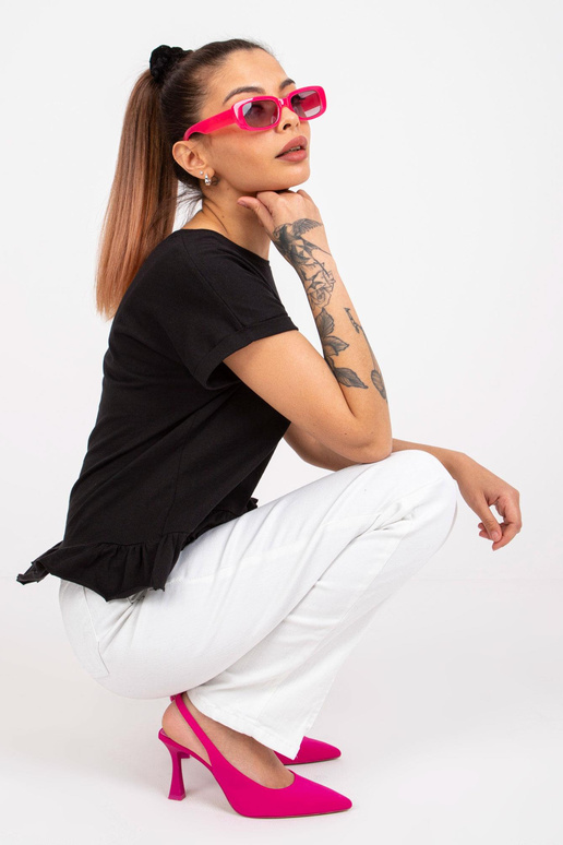 Černé bavlněné tričko Hierro MAYFLIES...