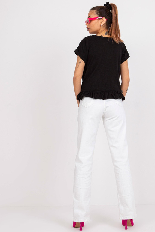 Černé bavlněné tričko Hierro MAYFLIES...