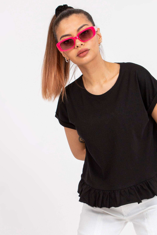 Černé bavlněné tričko Hierro MAYFLIES...