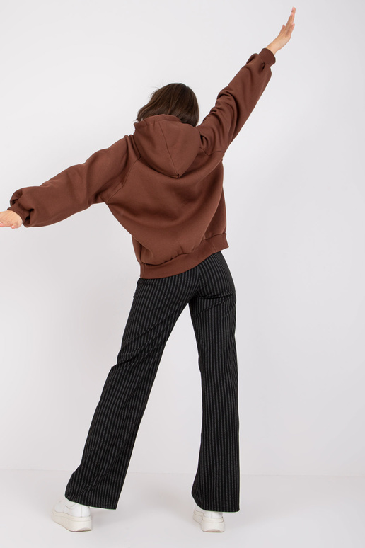 Hnědá mikina s výšivkou Peggy