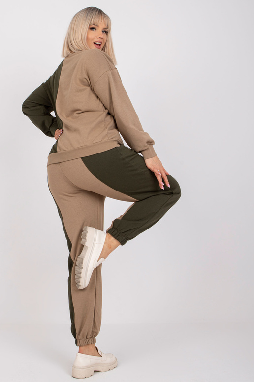 Tmavě béžovo-khaki tepláková souprava...