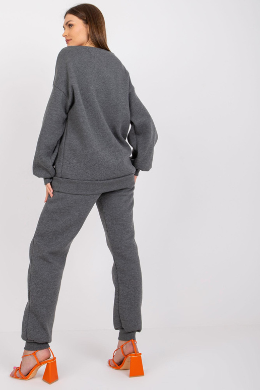 Tmavě šedá Melange dámská tepláková...