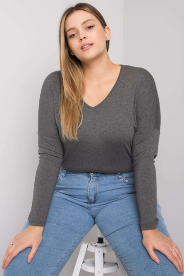 Tmavě šedá blůza Melange...