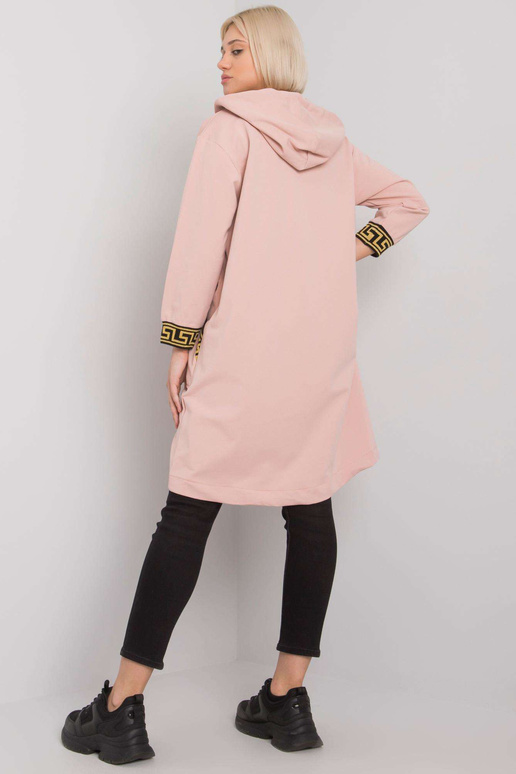 Špinavě růžová dámská mikina s kapucí...
