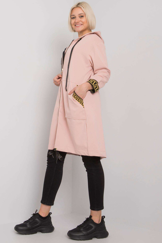 Špinavě růžová dámská mikina s kapucí...
