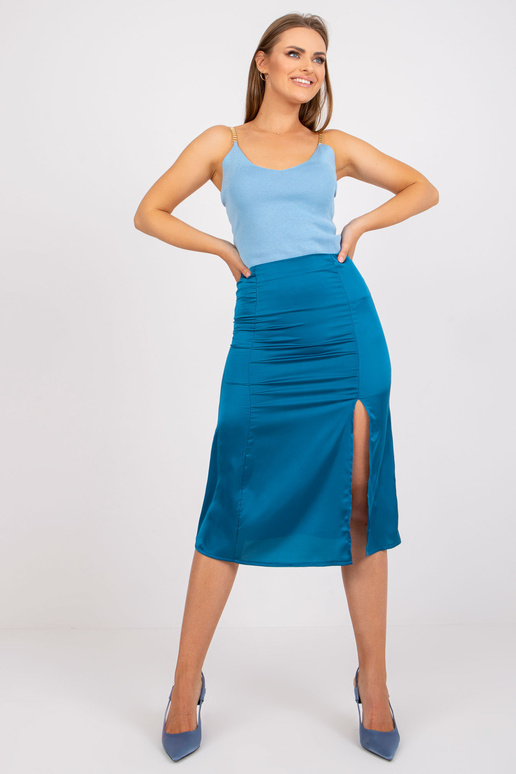 Mořská midi tužková sukně z imitace...