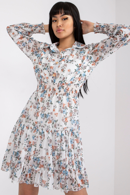 Bílé šaty s květinovým potiskem a...