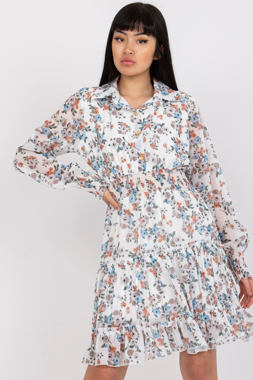 Bílé šaty s květinovým potiskem a...