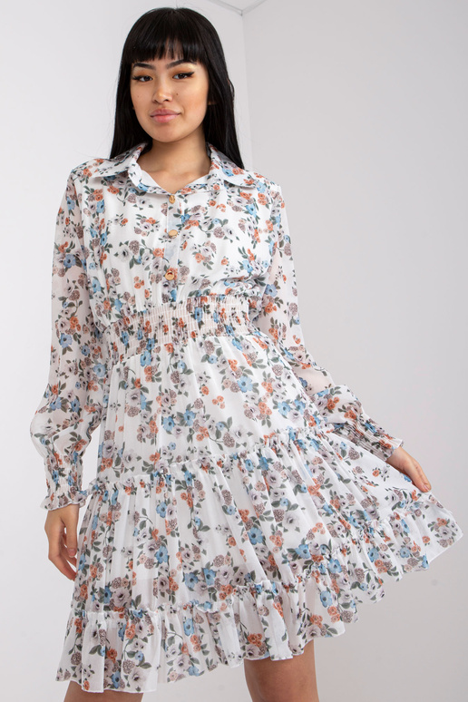 Bílé šaty s květinovým potiskem a...
