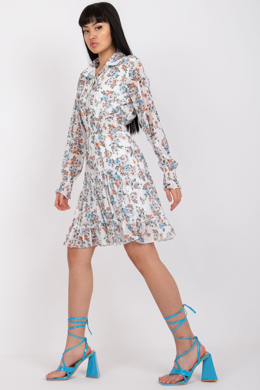 Bílé šaty s květinovým potiskem a...