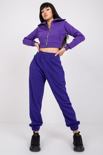 Tmavě fialové tepláky s...