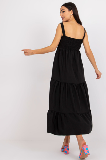 Černé volánové šaty RUE PARIS