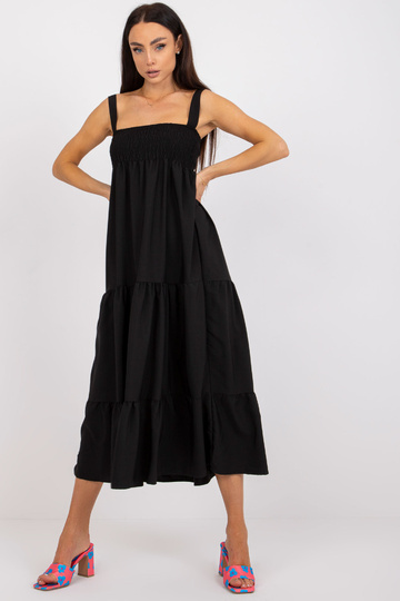 Černé volánové šaty RUE PARIS 2