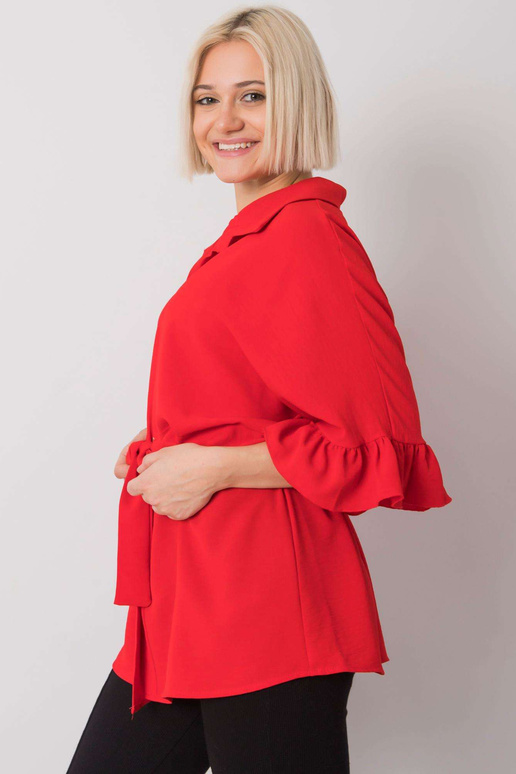 Červená halenka se zavazováním Marcia...