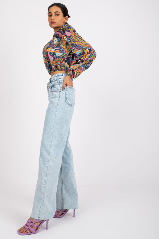 Tmavě modrá halenka s potiskem Mia