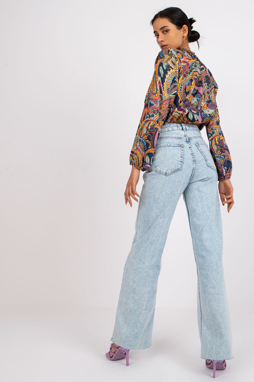 Tmavě modrá halenka s potiskem Mia