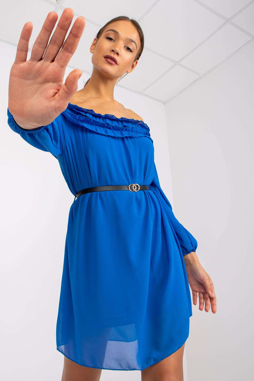 Tmavě modré šaty Ameline bez ramen