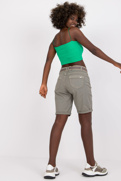 Šedé bavlněné šortky s kapsami