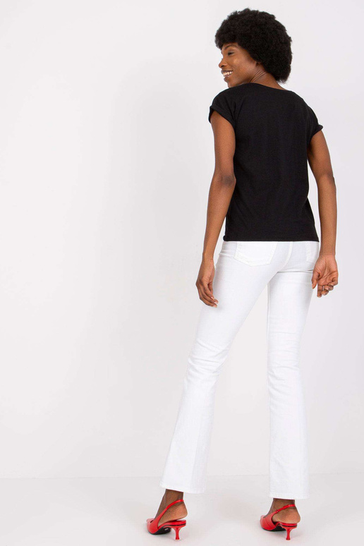 Černé tričko s potiskem Malvina MAYFLIES Černé tričko s potiskem Malvina MAYFLIES