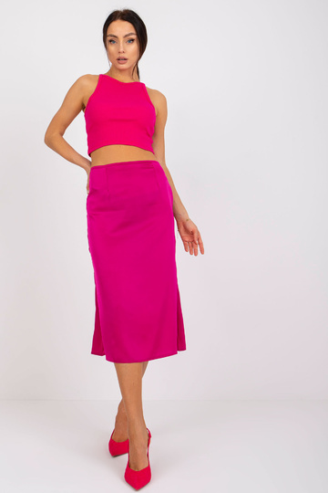 Fuchsiová hladká sukně...