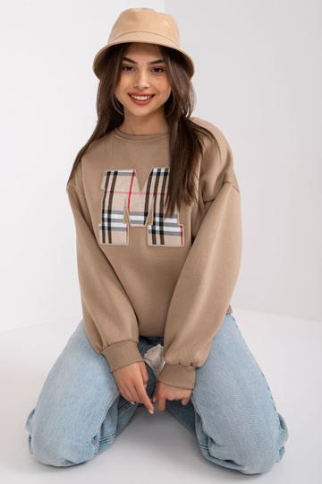 Tmavě béžová mikina dámská... 2