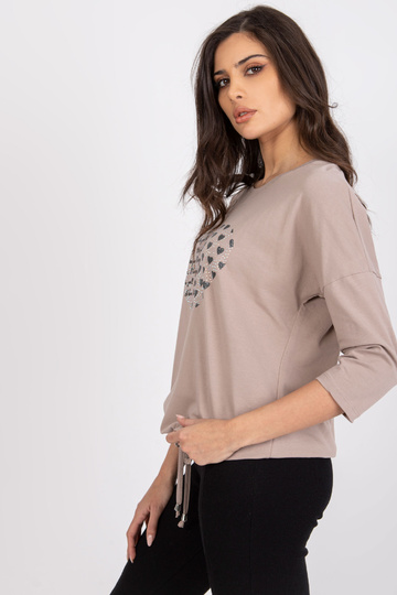 Tmavě béžová bavlněná... 2