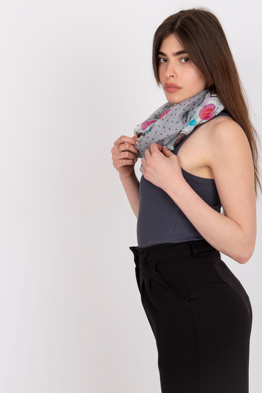 Bílo-šedá zavinovačka s potiskem