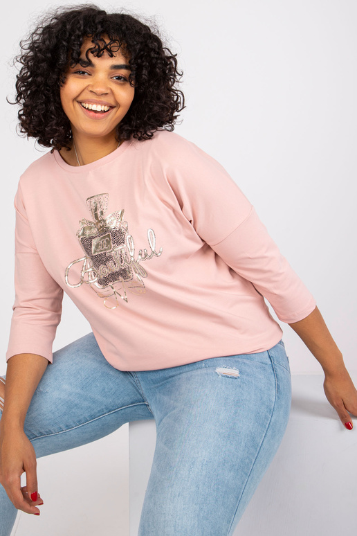 Špinavě růžová halenka větší...