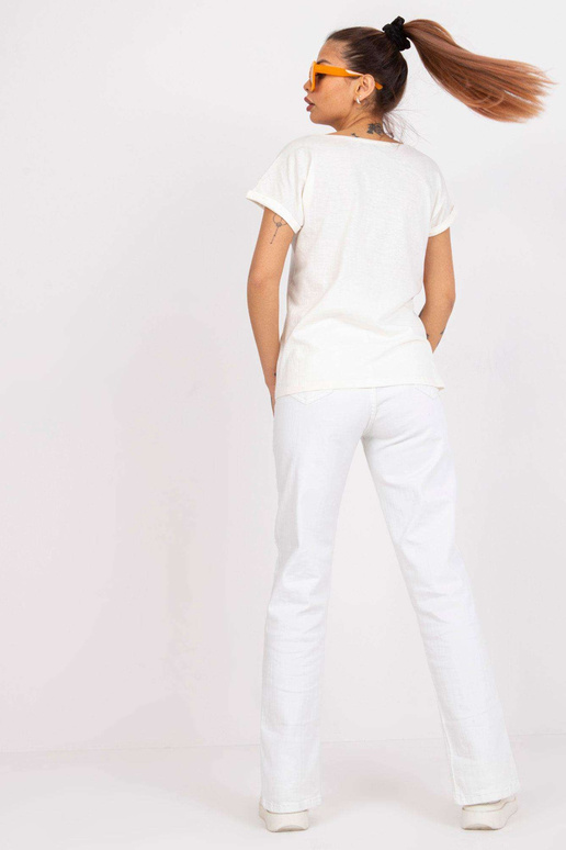 Ecru dámské tričko s nápisem Pola...