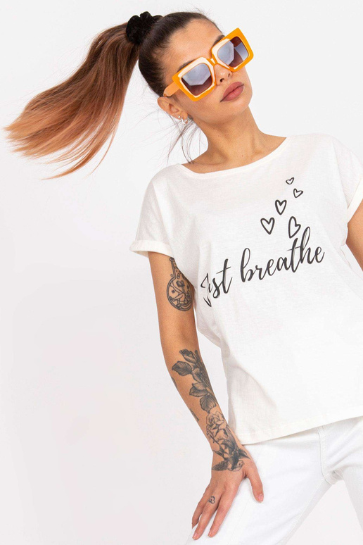 Ecru dámské tričko s nápisem Pola...