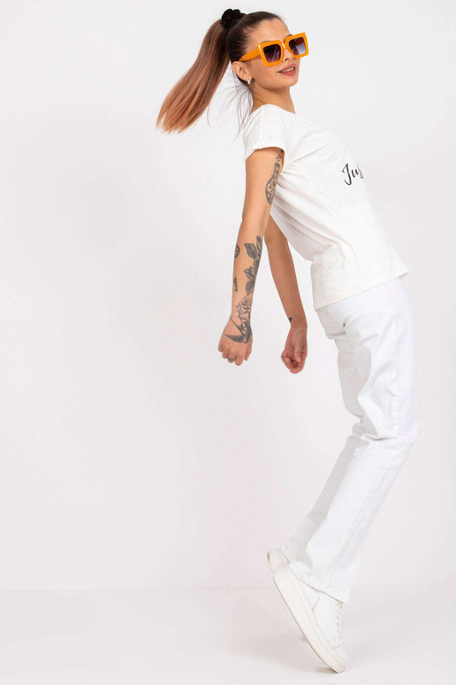 Ecru dámské tričko s nápisem Pola...