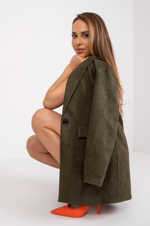 Khaki Long Blazer dámská imitace... Khaki Long Blazer dámská imitace...