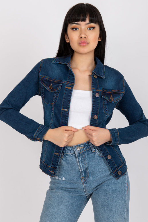 Tmavě modrá dámská bavlněná džínová...